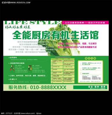 有机蔬菜展板设计模板